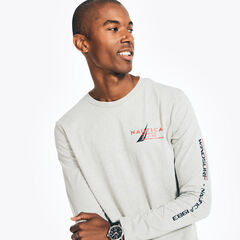 SUSTAINABLY CRAFTED GRAPHIC LONG-SLEEVE T-SHIRT,Grey Heather,large