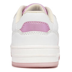 Girls' Logo Lace-Up Sneaker,Bright White,large
