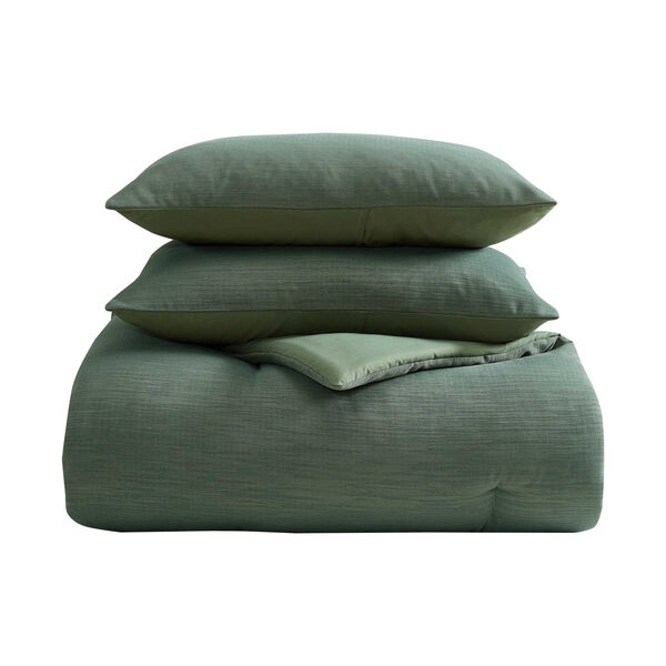 Herringbone Chenille Green Full/Queen Comforter Set