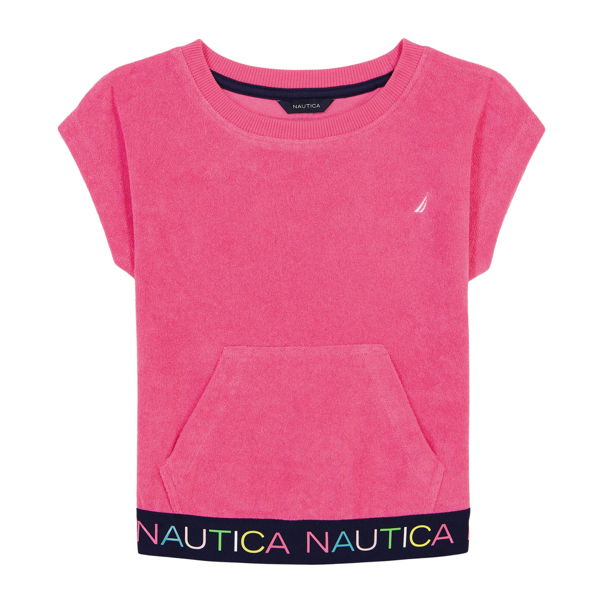 Girls' Elastic Hem Sweatshirt (7-16),Rogue Red,large