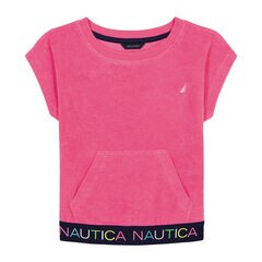 Girls' Elastic Hem Sweatshirt (7-16),Rogue Red,large