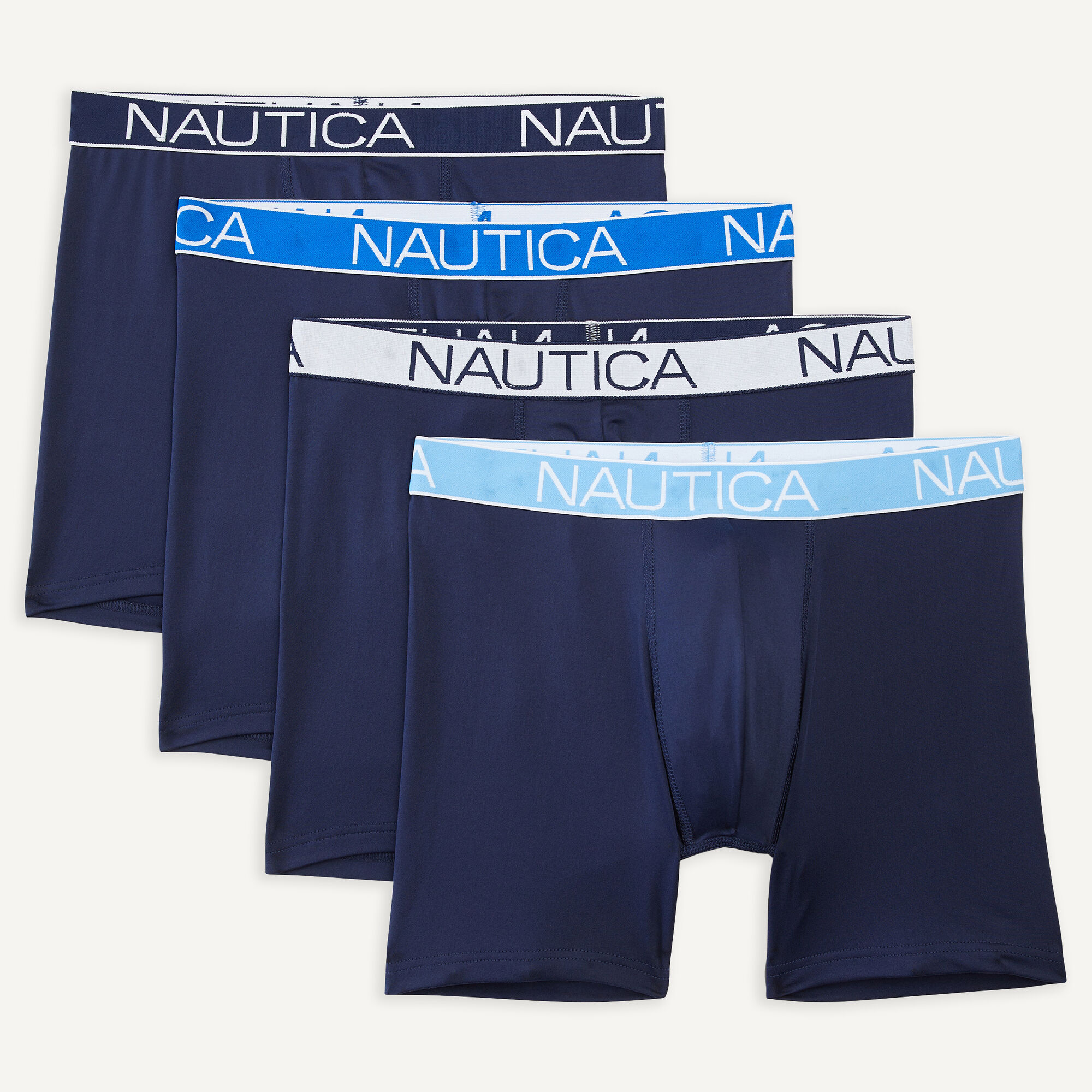 Stretch Boxer Briefs, 4-Pack,Breezy Blue,large