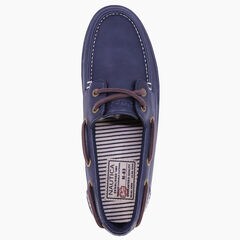 LOGO-DEBOSSED BOAT SHOE,Navy,large