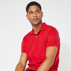 CLASSIC FIT INTERLOCK POLO,Nautica Red,large