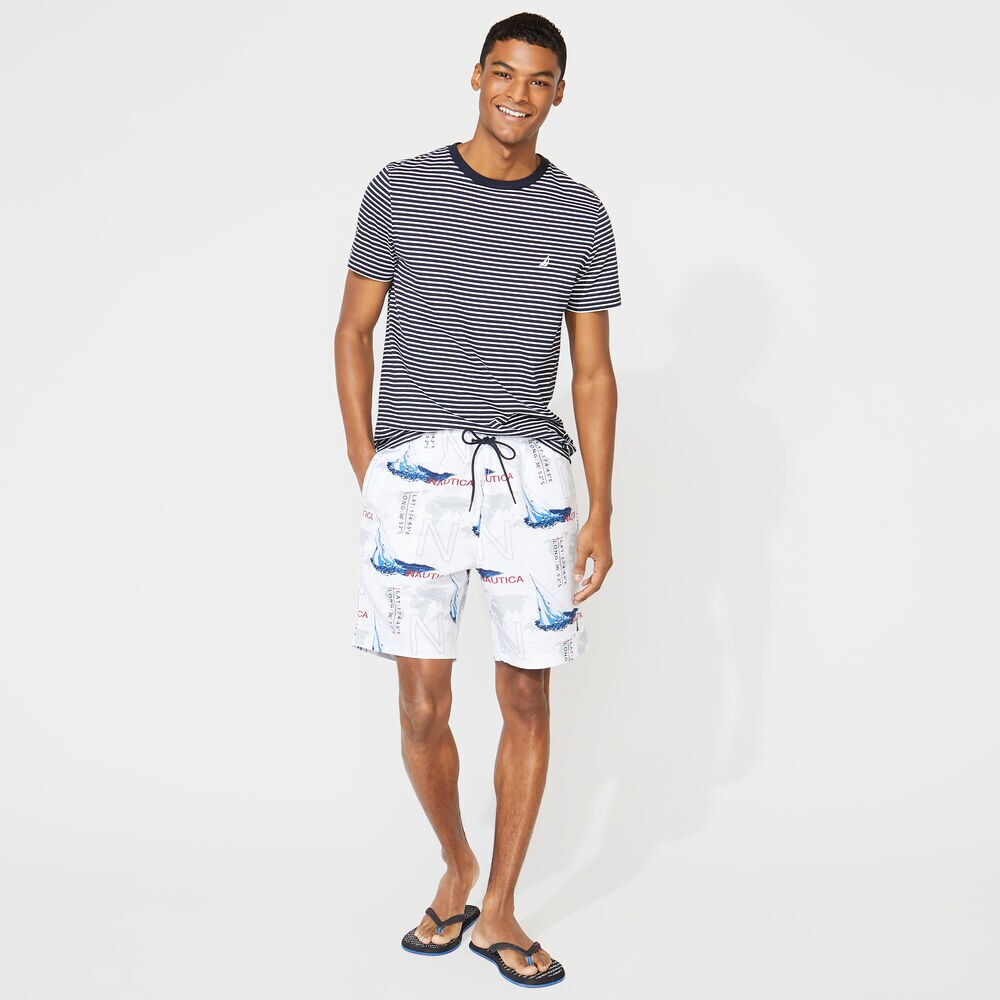 8" COMPETITION NAUTICAL PRINT QUICK-DRY SWIM,Bright White,large