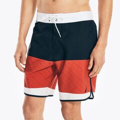 SUSTAINABLY CRAFTED 8.5" COLORBLOCK SWIM,Navy,large