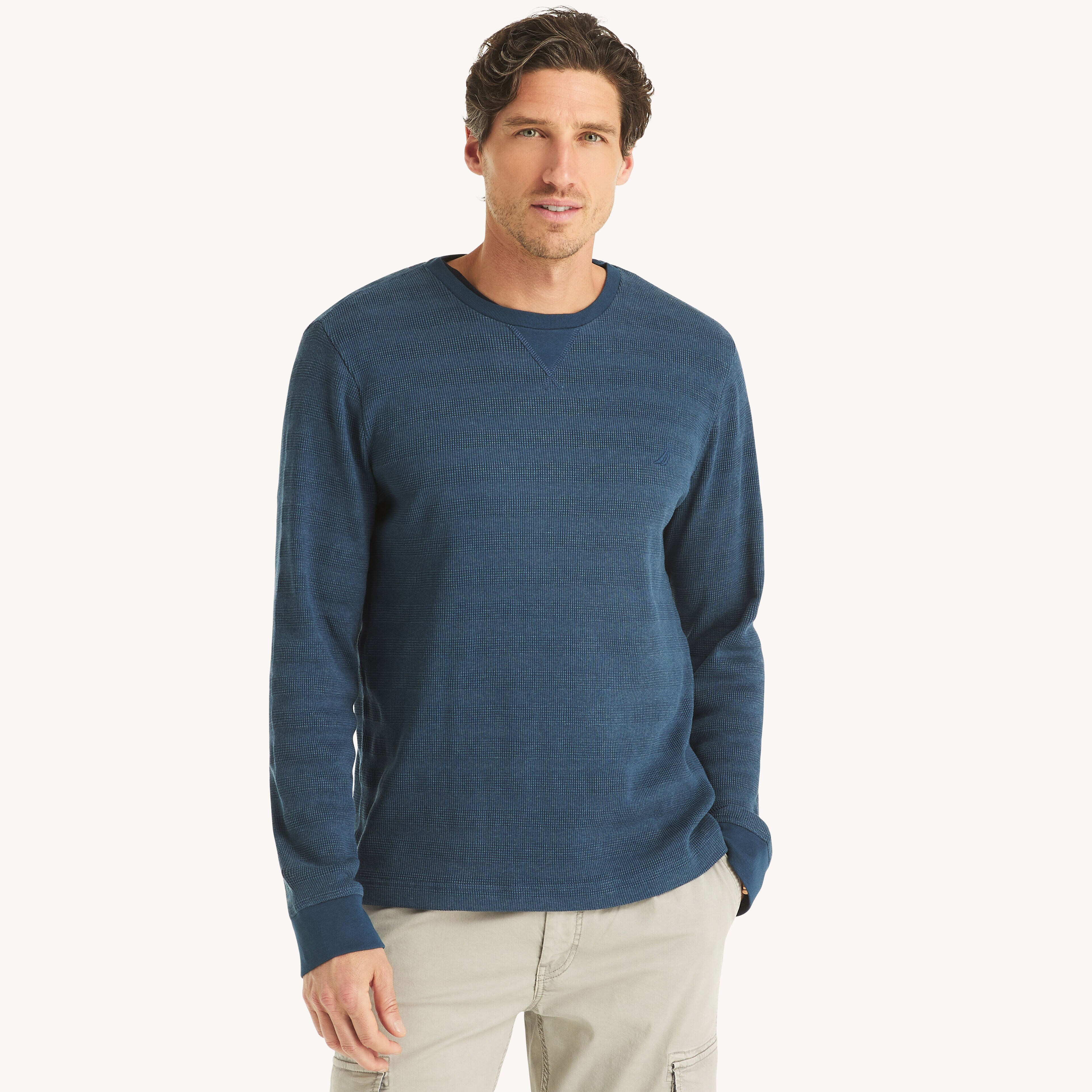 Waffle Knit Crewneck Sweatshirt | Nautica