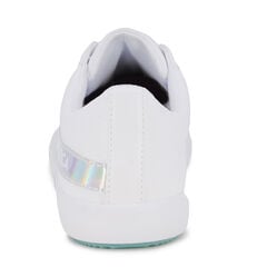 RAINBOW IRIDESCENT STRIPE LOGO SNEAKER,Antique White Wash,large