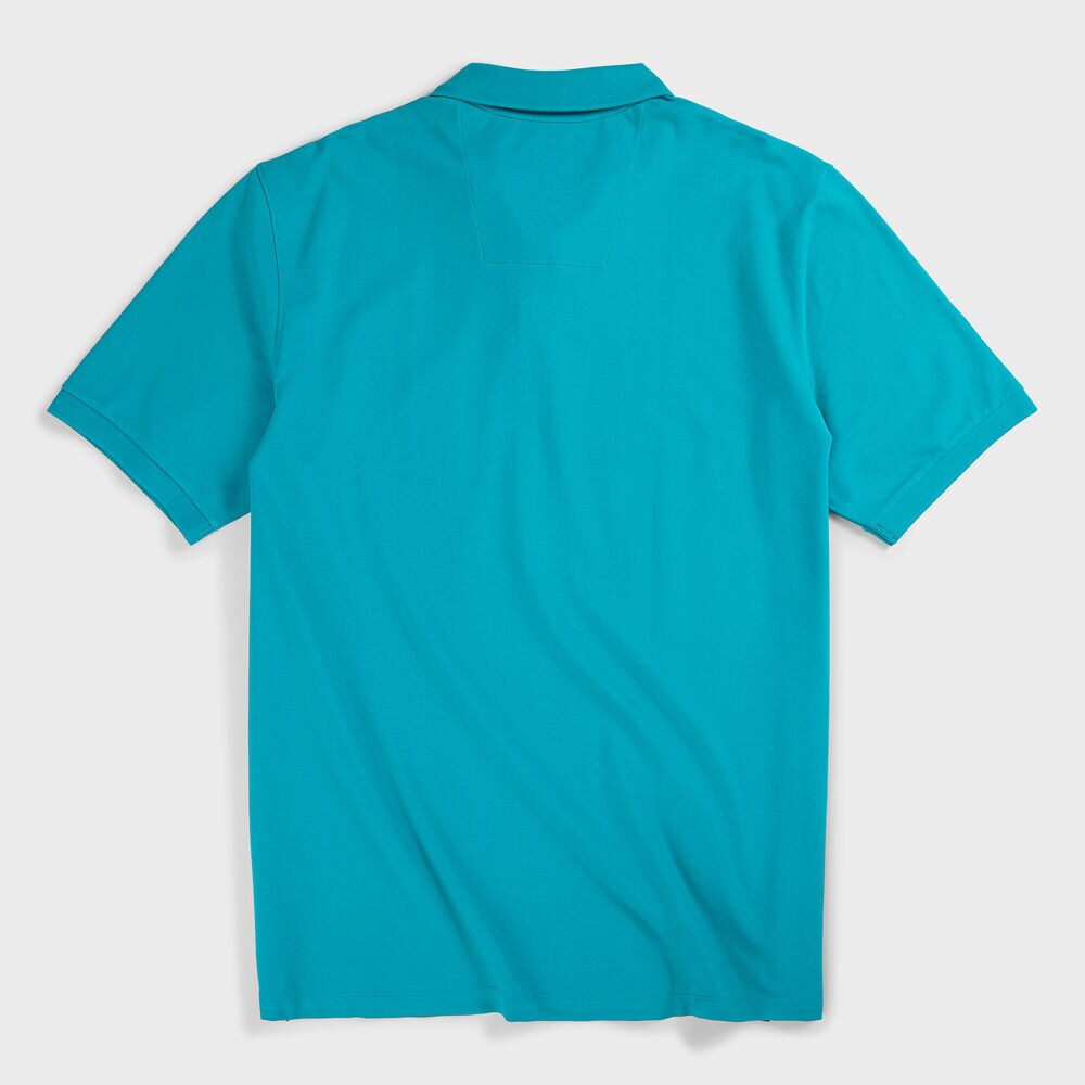 BIG & TALL STRETCH MESH POLO,Gulf Coast Teal,large
