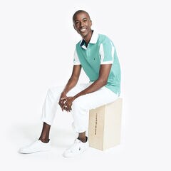 CLASSIC FIT COLORBLOCK POLO,Light Olive,large