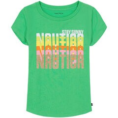 Little Girls' Glitter Sunny T-Shirt (4-6X),Dark Hunter,large