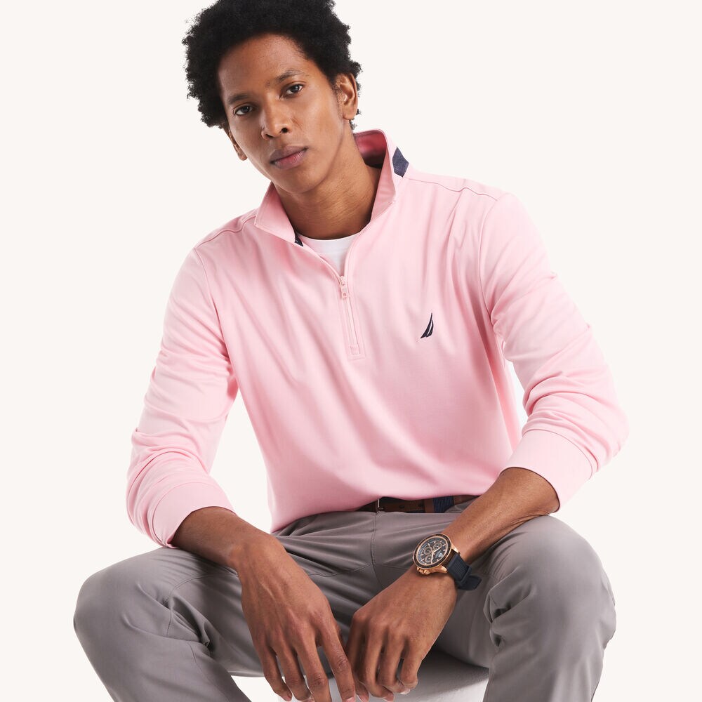 Half-Zip Pullover,Pale Orchid,large