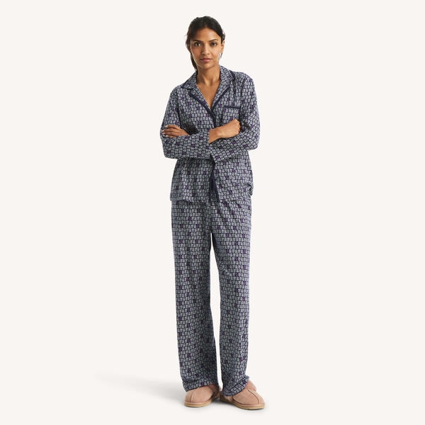 Anchor Print Pajama Set