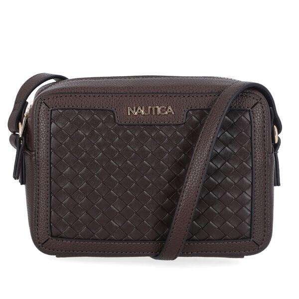 Woven Camera Crossbody Bag