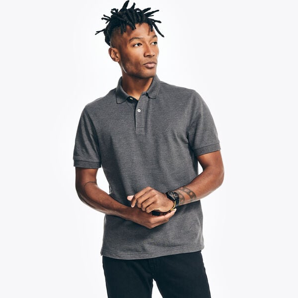 Classic Fit Heather Deck Polo