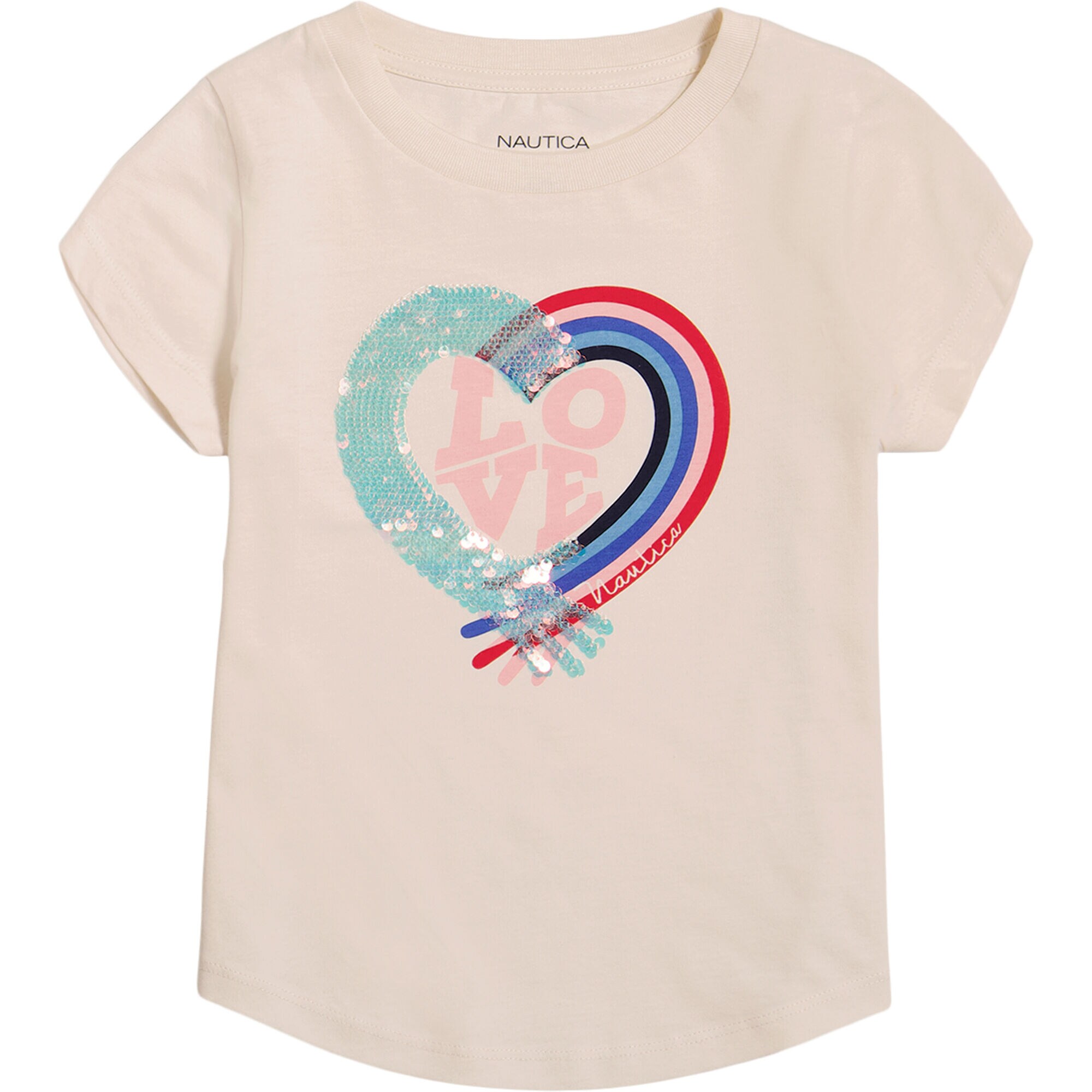 GIRLS' LOVE T-SHIRT (8-16),White Cap,large