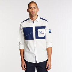 Logo Long Sleeve Classic Fit Shirt,Sail White,large