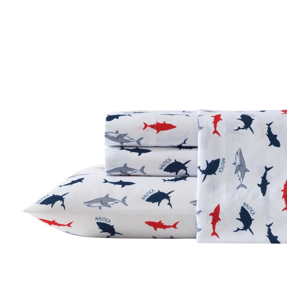 Branson Sharks Navy Twin Sheet Set,Bali Bliss,large