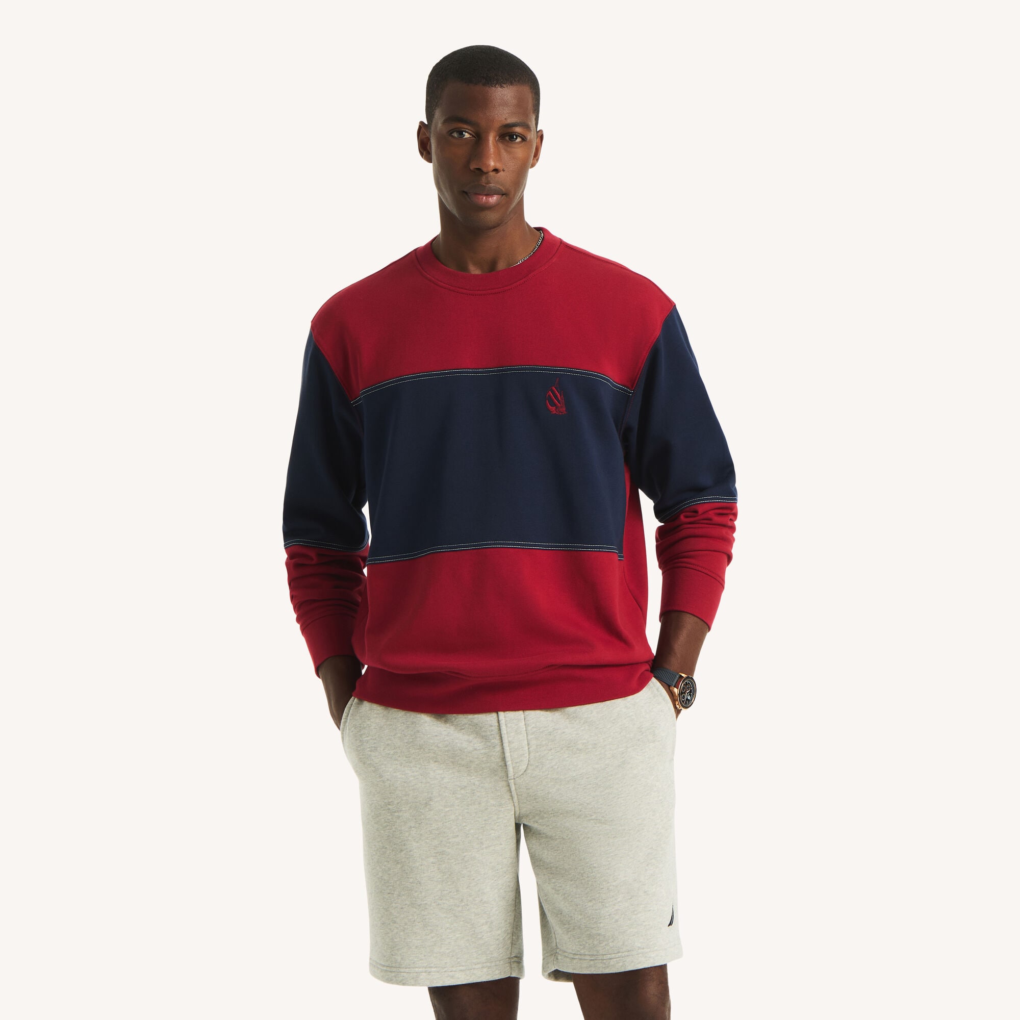 Relaxed Fit Vintage Colorblock Sweatshirt (00197100821809 Men) photo
