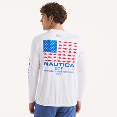 Nautica OTF Long-Sleeve UPF 50+ Shirt,Antique White Wash,large