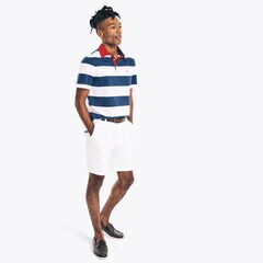 CLASSIC FIT STRIPED POLO,Blue Depths,large