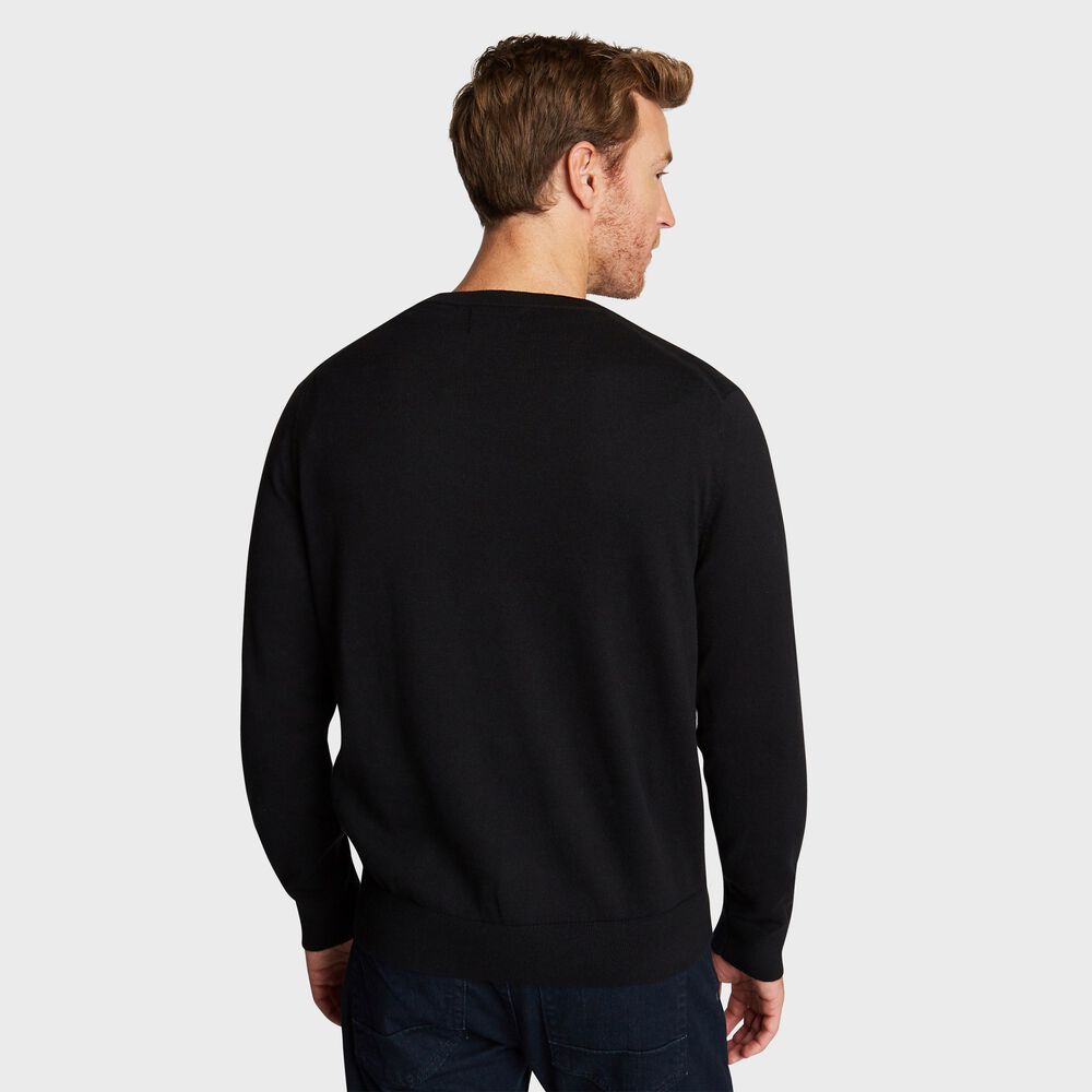BIG & TALL V-NECK NAVTECH SWEATER,True Black,large