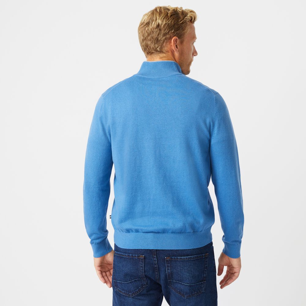 NAVTECH QUARTER-ZIP SWEATER,Nite Sea Heather,large