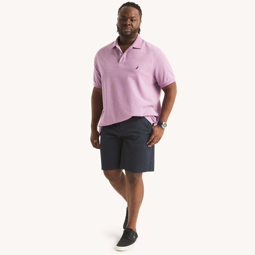 Big & Tall Classic Fit Deck Polo,Grapevine Heather,large