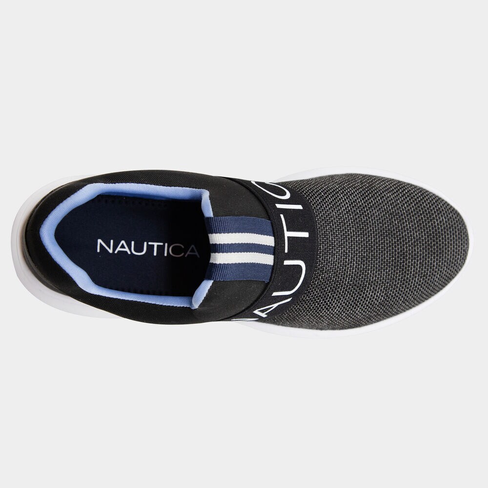 CANVEY EMBROIDERED KNIT SNEAKERS,True Black,large