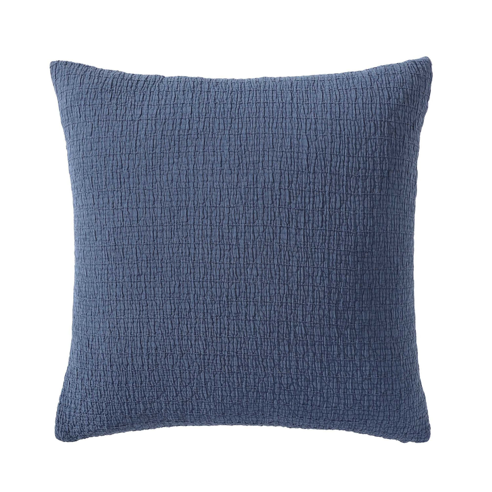 Wave Texture Blue Decorative Pillow,Blue Mirage,large