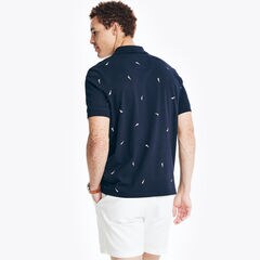 CLASSIC FIT PRINTED POLO,Navy,large
