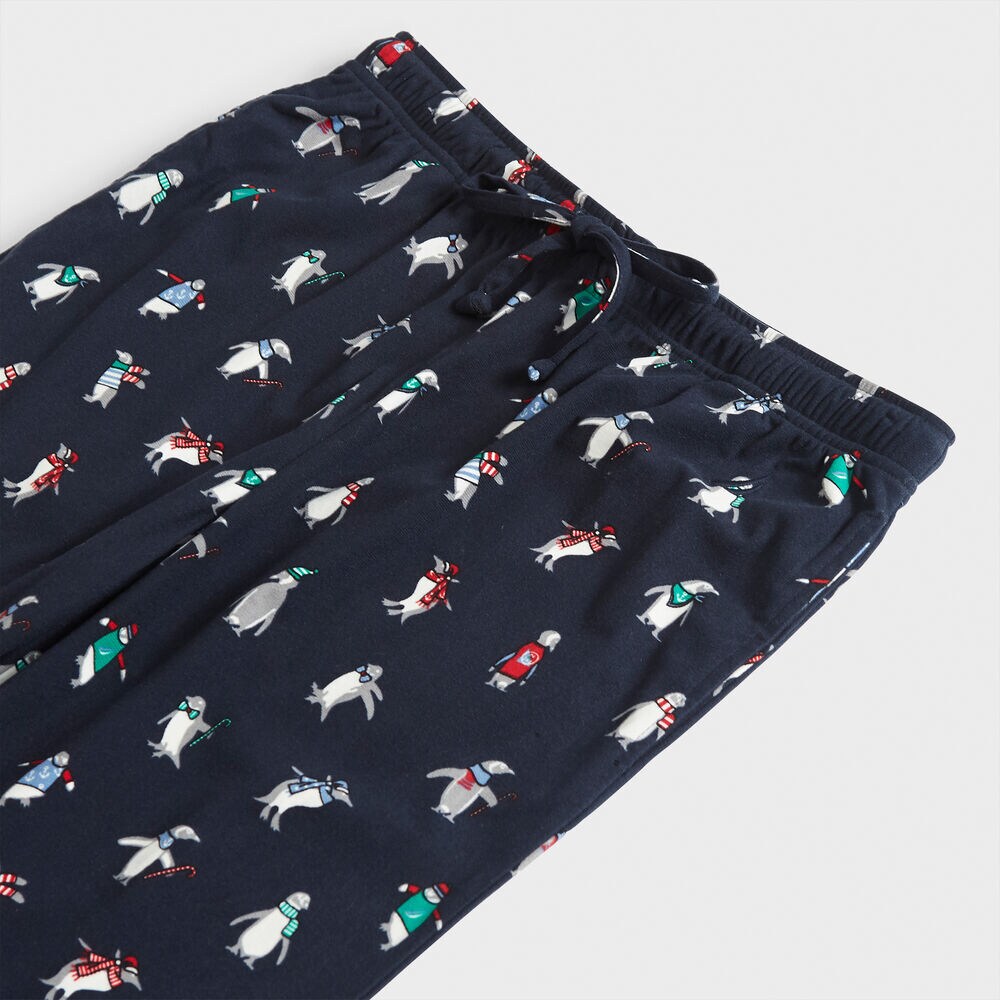 PENGUIN PRINT SLEEP PANT,Navy,large