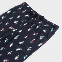 PENGUIN PRINT SLEEP PANT,Navy,large