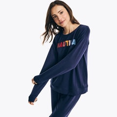 Long-Sleeve Pajama Pant Set,Tugboat Blue,large