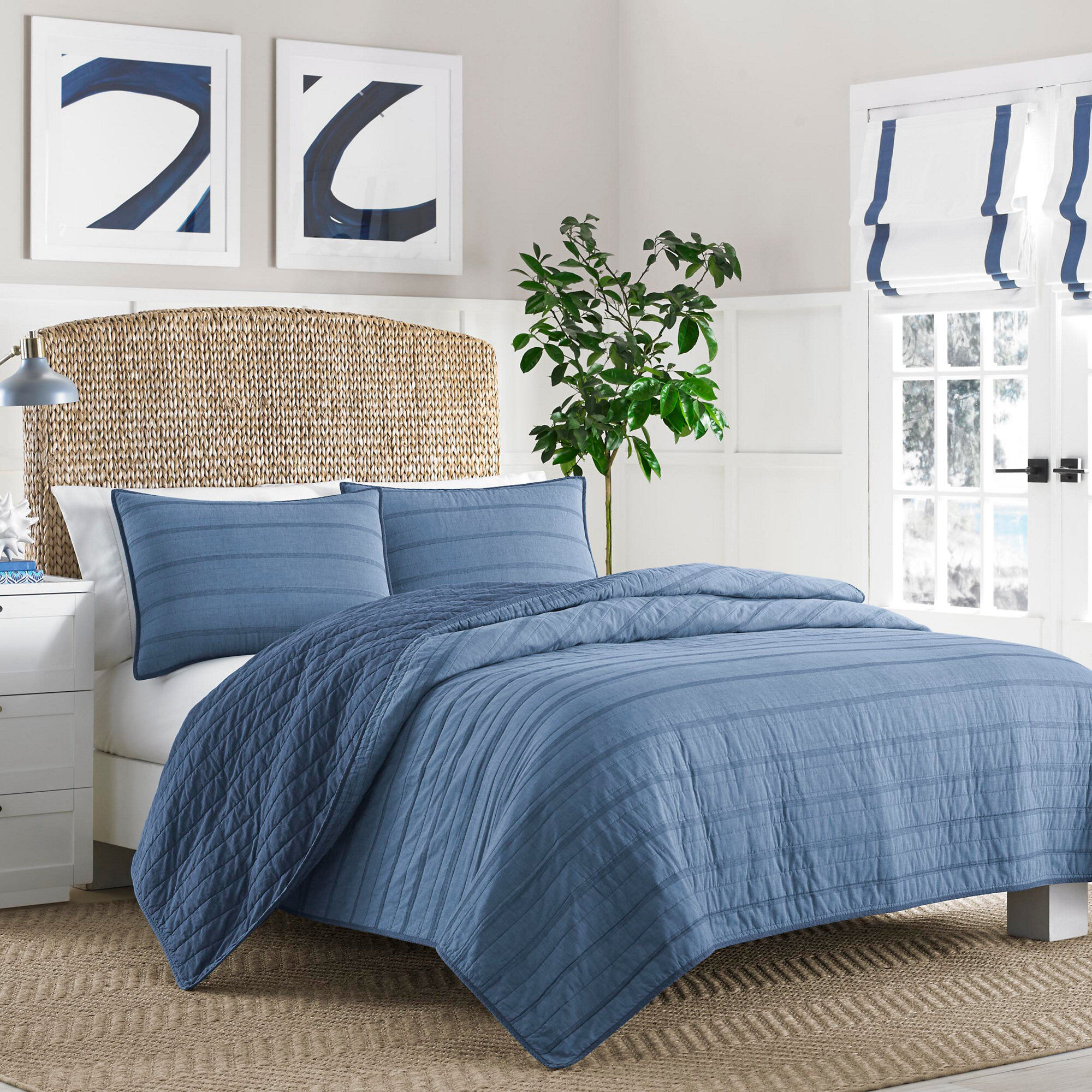 Buchanon Quilt,Navy,large