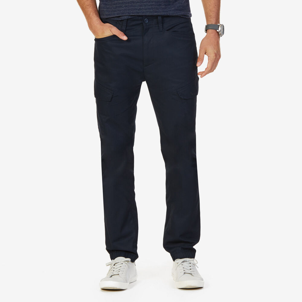 Wrinkle Free Cargo Pant,Navy,large