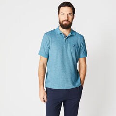 CLASSIC-FIT PERFORMANCE POLO,Ocean Depth Heather,large