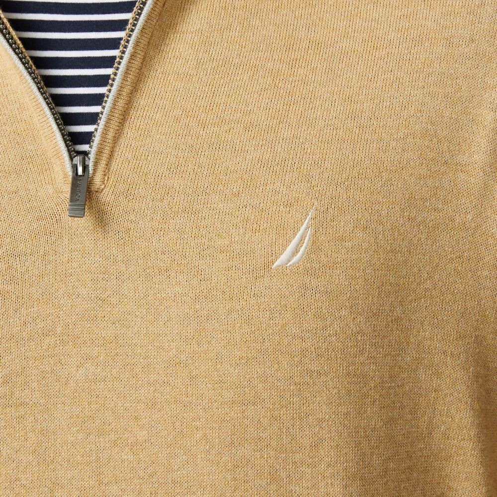 NAVTECH QUARTER-ZIP SWEATER,Dark Otter,large