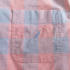 BIG & TALL CLASSIC FIT PLAID SHIRT,Lotus,large