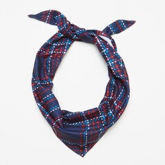 PET PLAID BANDANA,Sapphire/Pitch Yellow,large