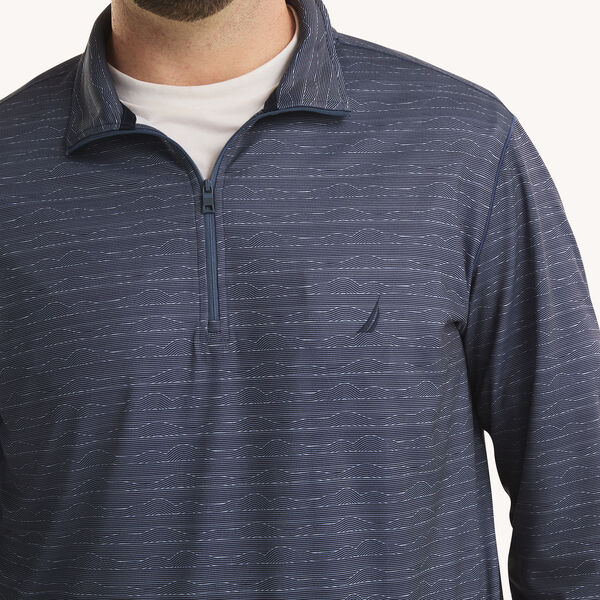 Big & Tall Printed Quarter-Zip Sweatshirt