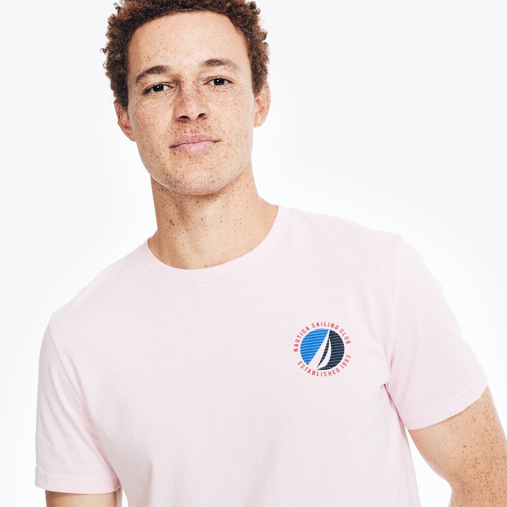 NAUTICA SAILING CLUB GRAPHIC T-SHIRT,Pale Orchid,large