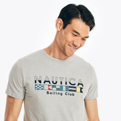 SUSTAINABLY CRAFTED SAILING CLUB GRAPHIC T-SHIRT,Grey Heather,large