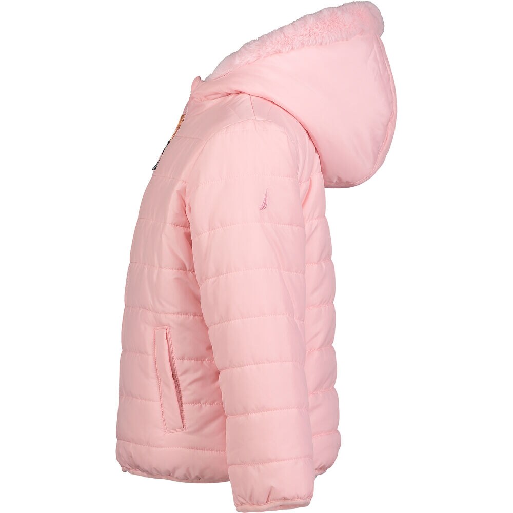 TODDLER GIRLS' REVERSIBLE PUFFER JACKET (2T-4T),Tomato,large