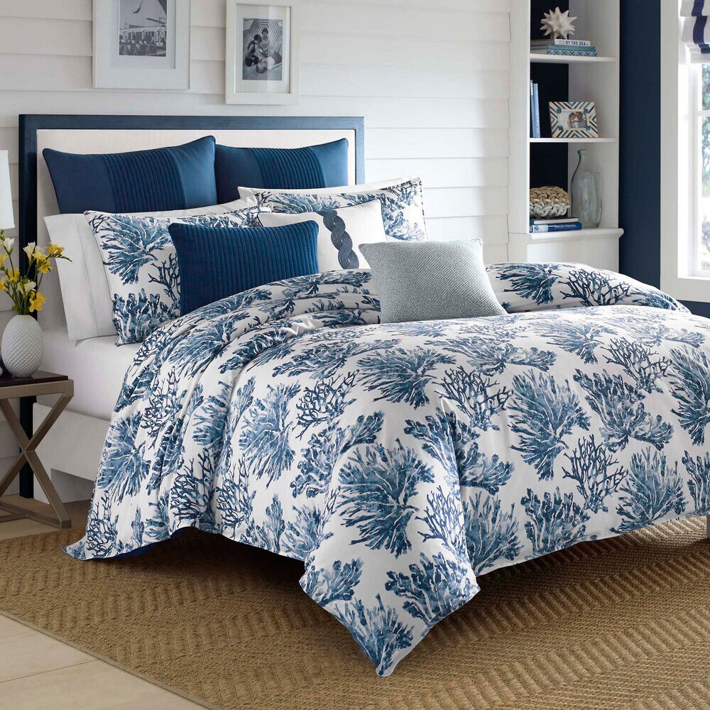 Cape Coral Comforter Set,Navy,large
