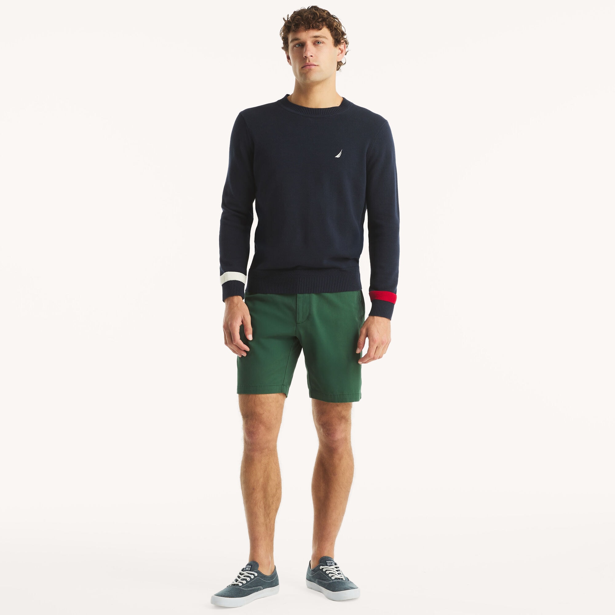 8.5" Stretch Deck Short,Rain Forest Green,large