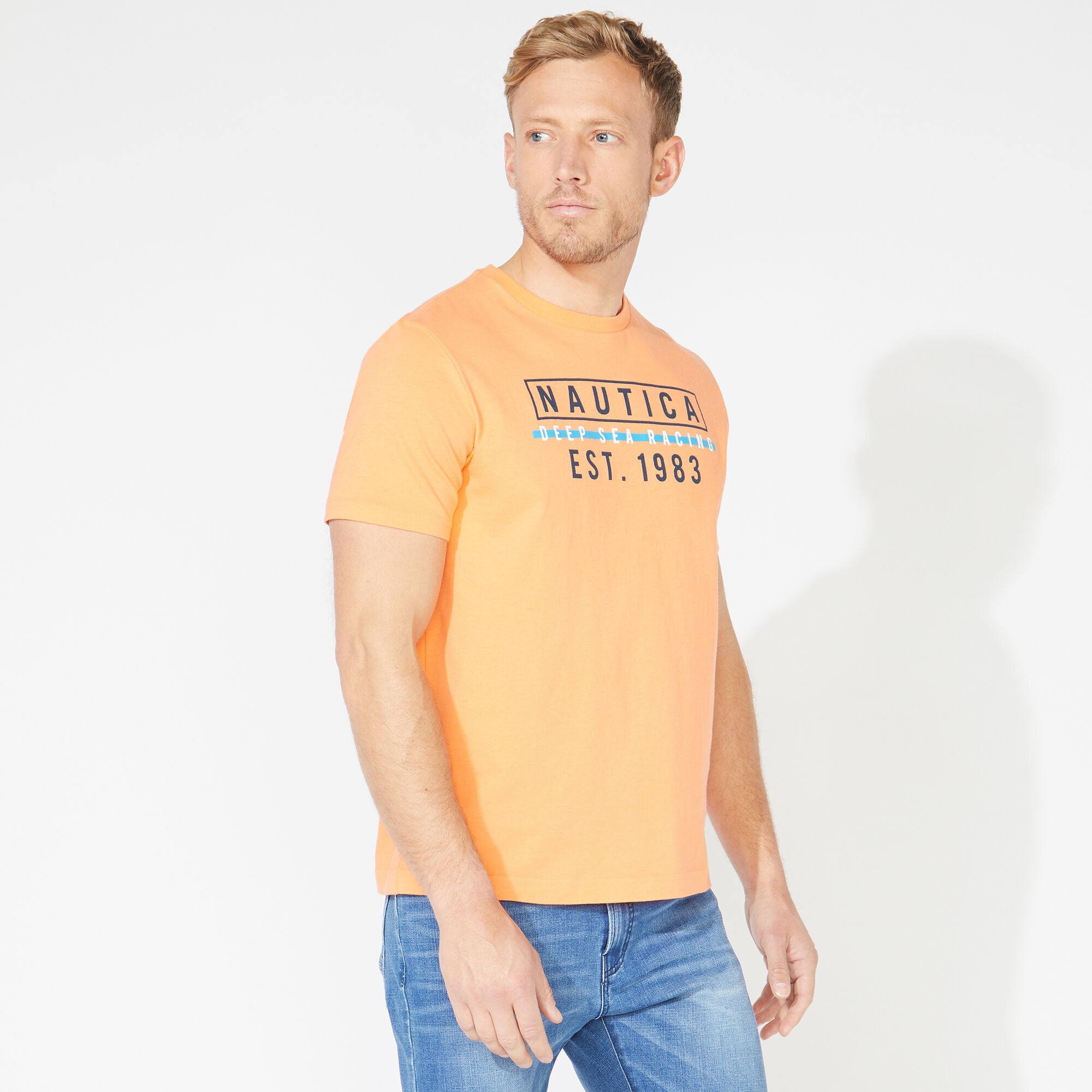 DEEP SEA RACING GRAPHIC T-SHIRT,Orange,large