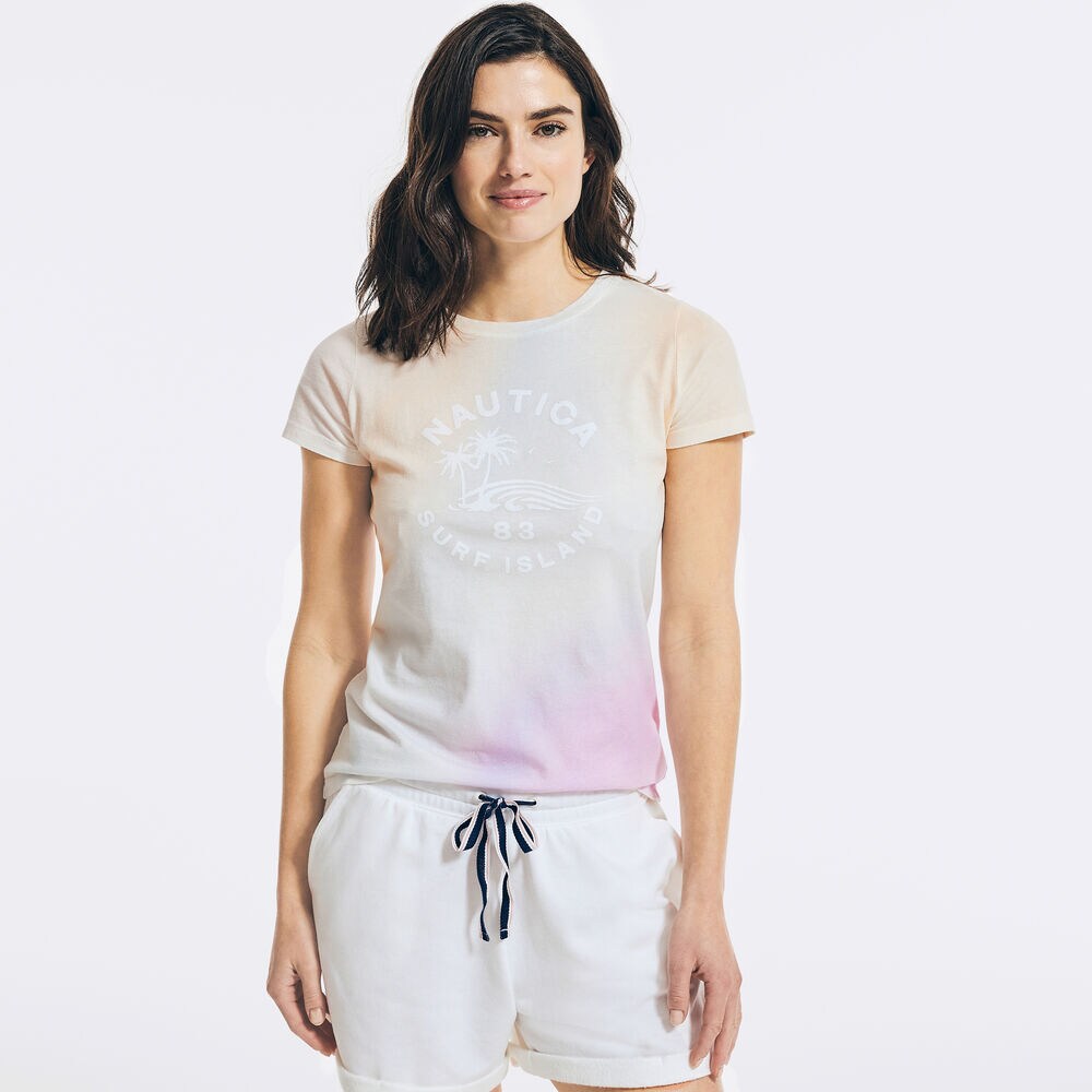 TIE-DYE GRAPHIC T-SHIRT,Bright White,large