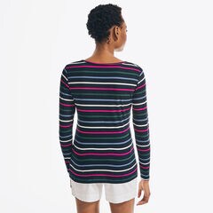 STRIPED HENLEY,Stellar Blue Heather,large