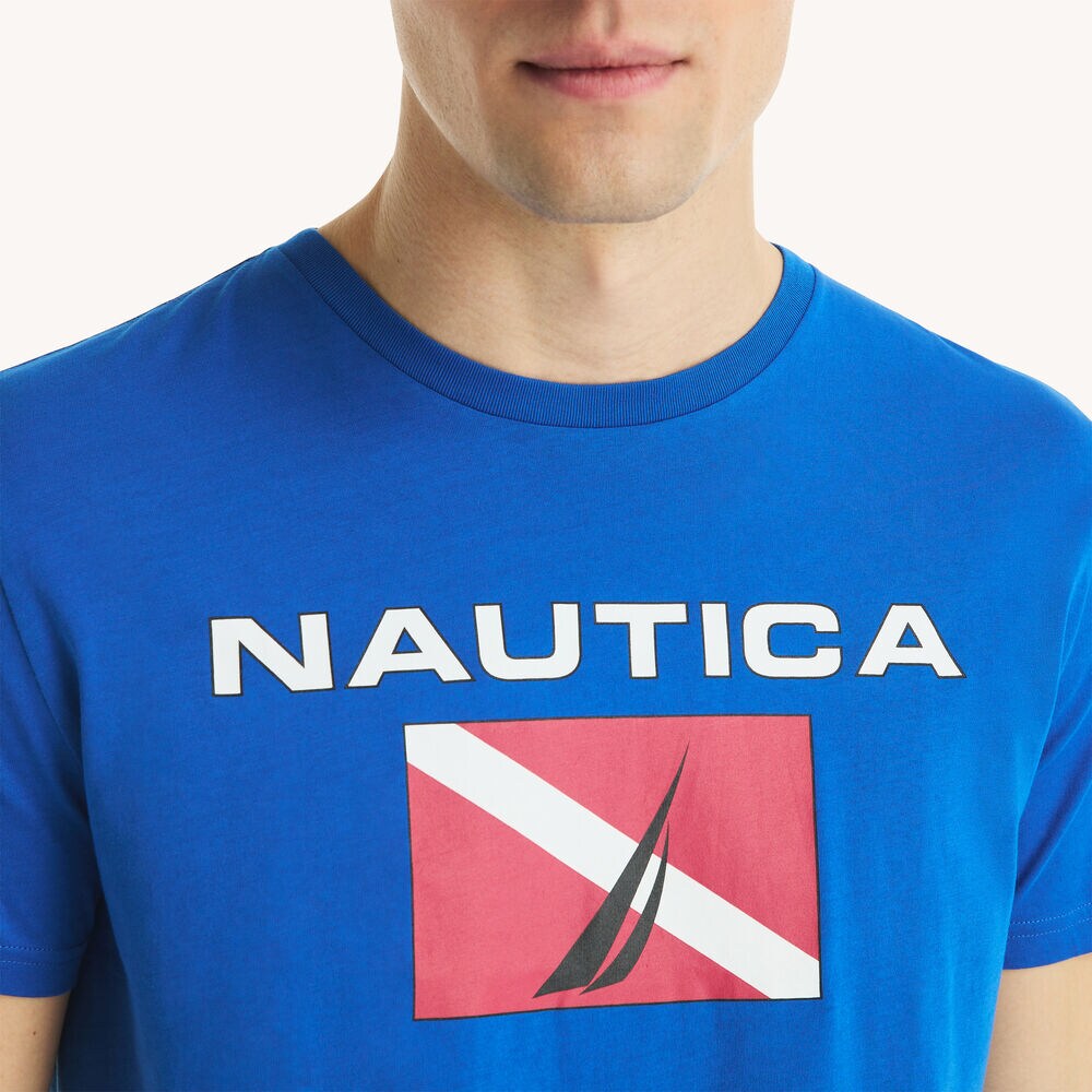Logo Graphic T-Shirt,Bolt Blue,large